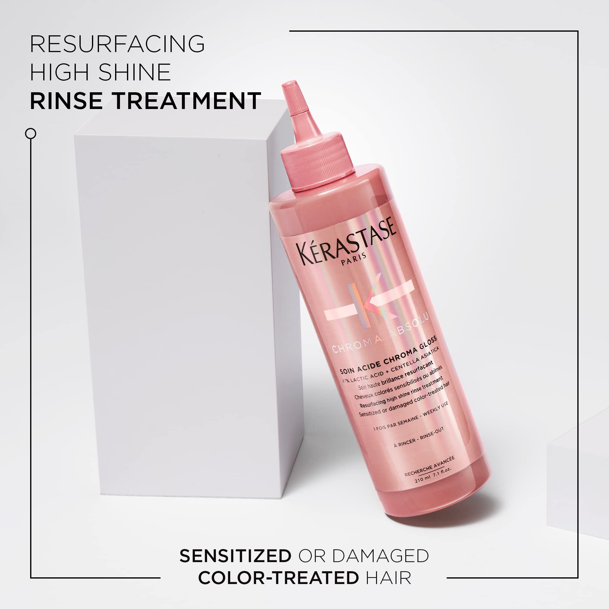 KÉRASTASE Chroma Absolute Gloss dispenser enables controlled dosing for precise home color care