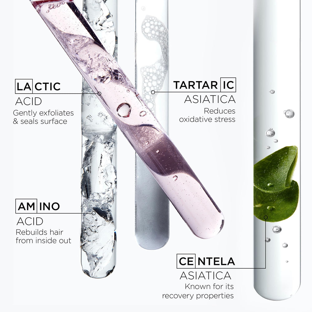 Kérastase Chroma Respect shampoo application shows nourishing care for medium to thick hair.