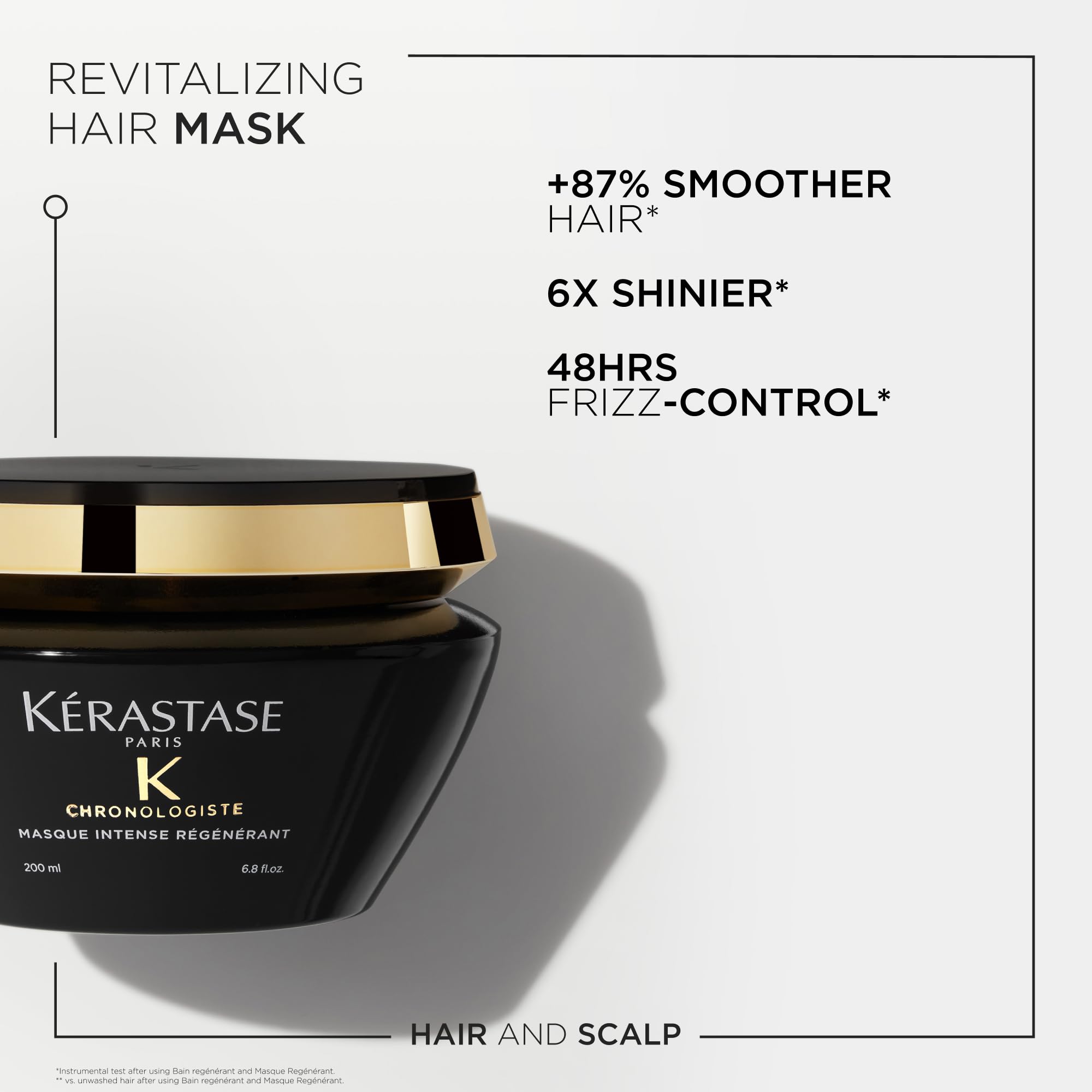 KÉRASTASE Chronologiste mask texture being scooped demonstrates luxurious conditioning and spreadability.