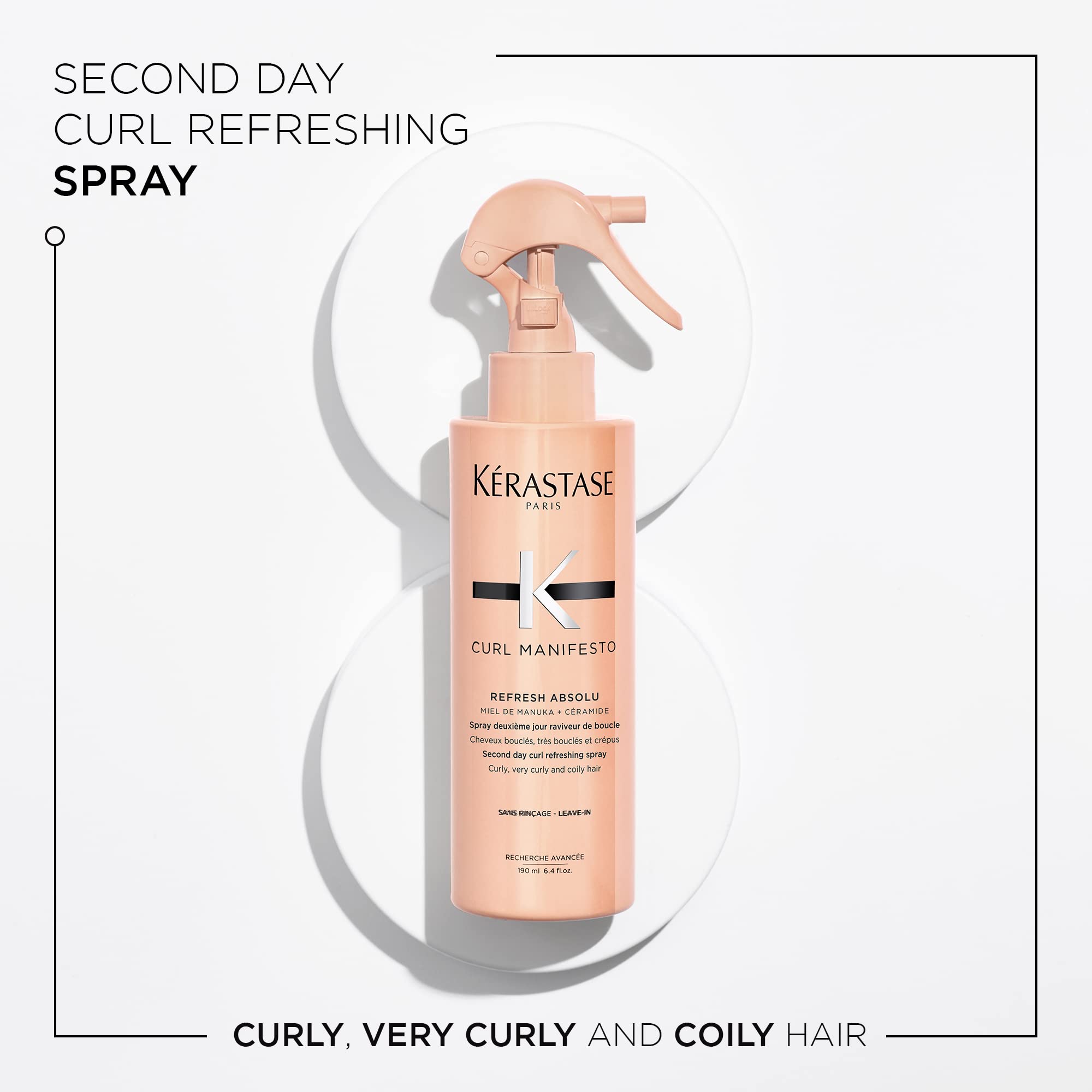 KÉRASTASE Curl Manifesto Refresh Absolu spray mist on dry hair for second-day refresh