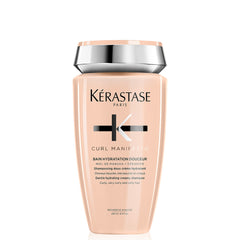 KÉRASTASE Curl Manifesto shampoo bottle delivers gentle cleanse and hydration for curls.