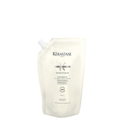 Kérastase Densifique refill pouch front view emphasizes eco-friendly packaging for fuller hair