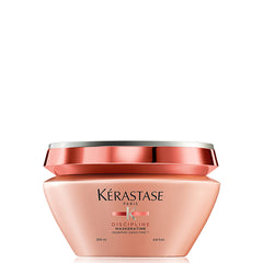 KÉRASTASE Maskeratine jar close-up for frizz-prone hair nourishment and shine.