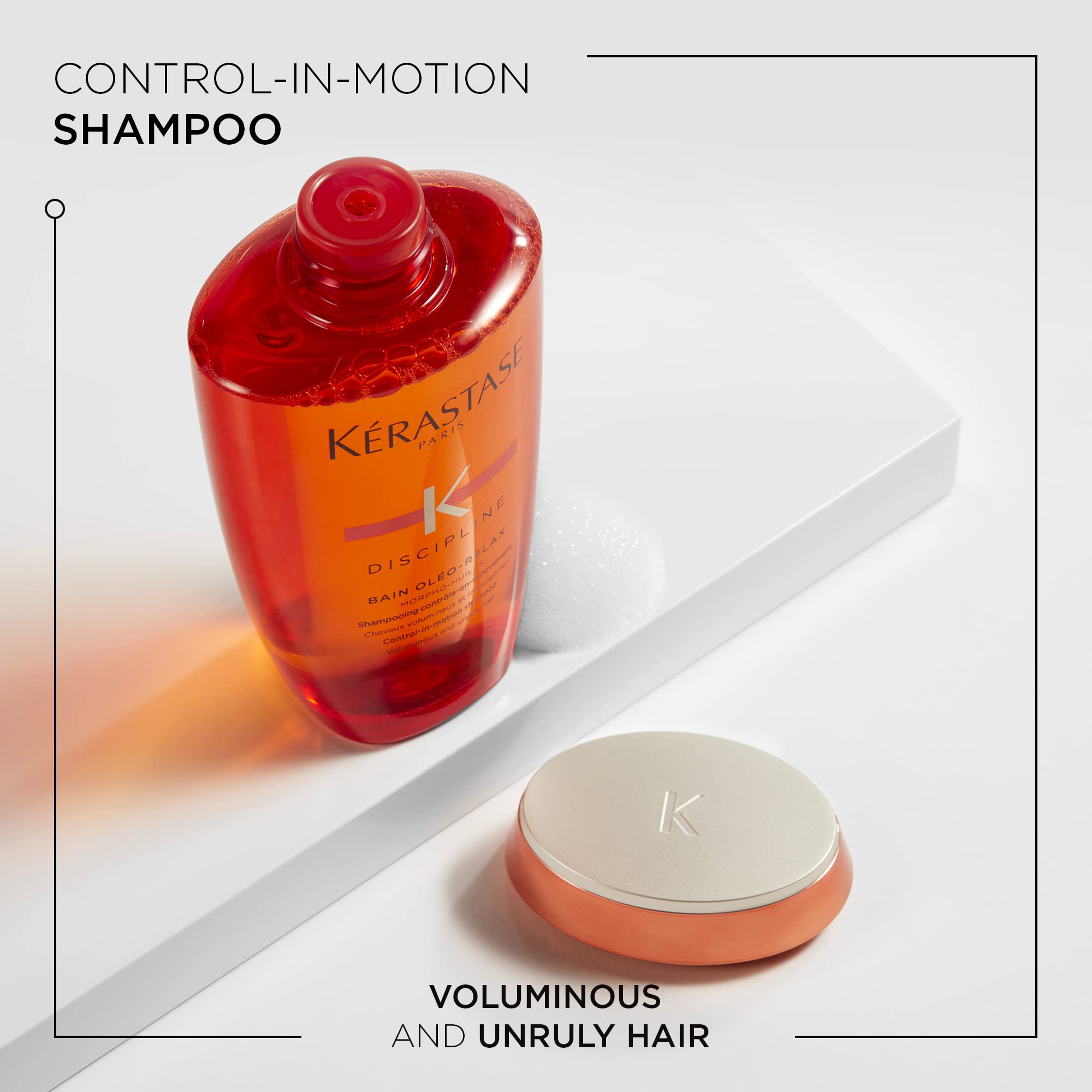 Pour of Kerastase Discipline Oleo-Relax shampoo ready to wash hair