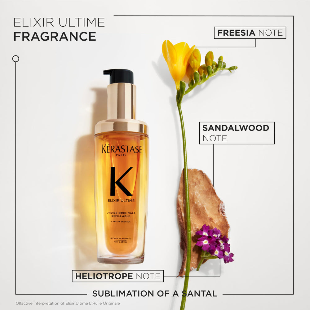 Kérastase Elixir Ultime heat protection for styling.