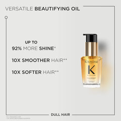 Kerastase Elixir Ultime wild camellia ingredient close-up emphasizes nourishing botanicals.