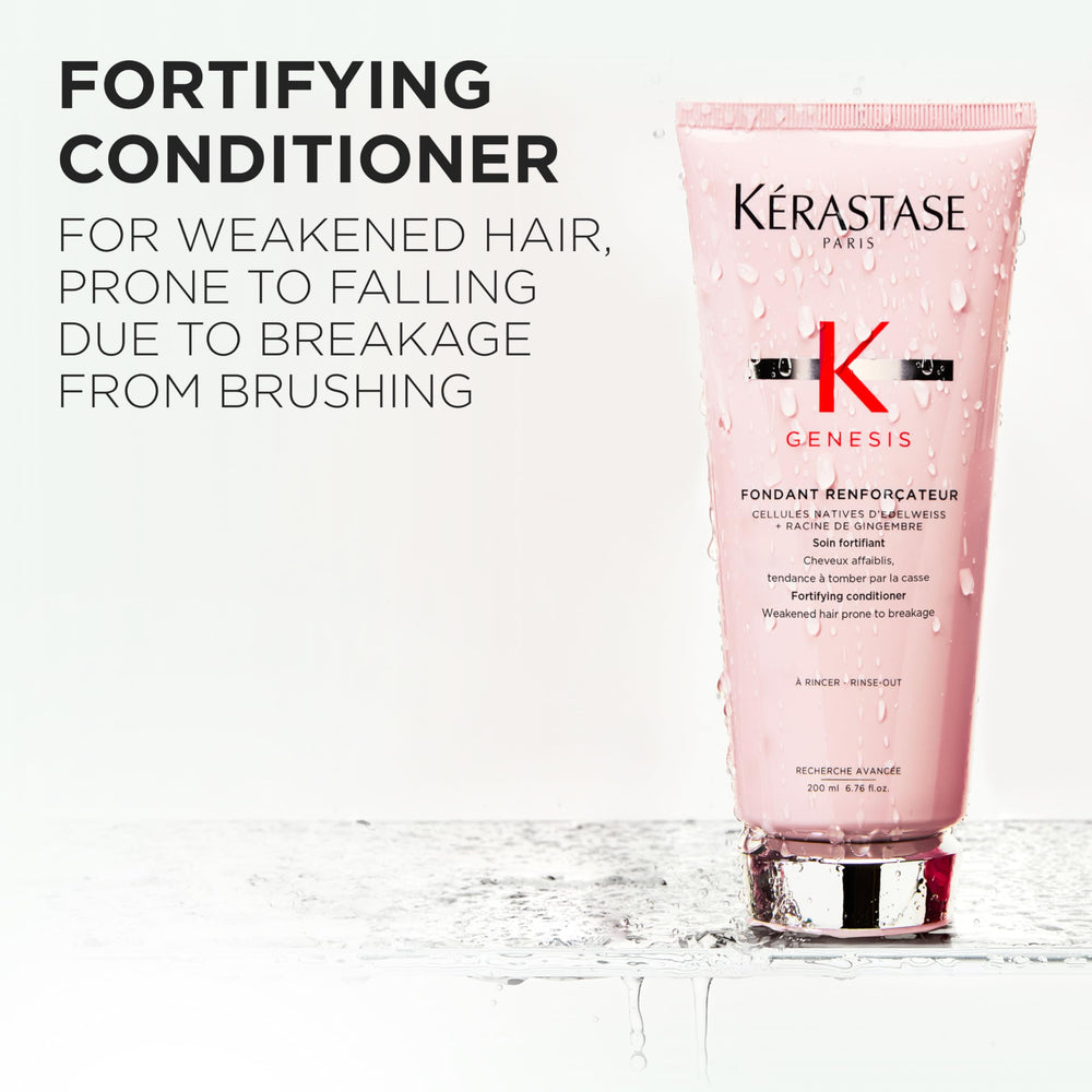KÉRASTASE Genesis ginger-root ingredient close-up highlighting added strength.