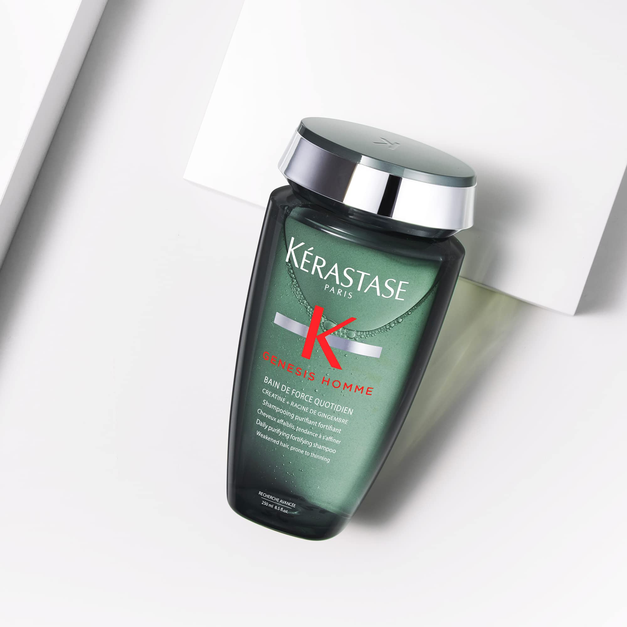 Kerastase Genesis Homme fresh-rinse image signals clean, light feel