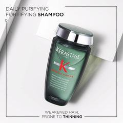 Kerastase Genesis Homme shampoo lather closeup highlights refreshing cleansing and cooling sensation