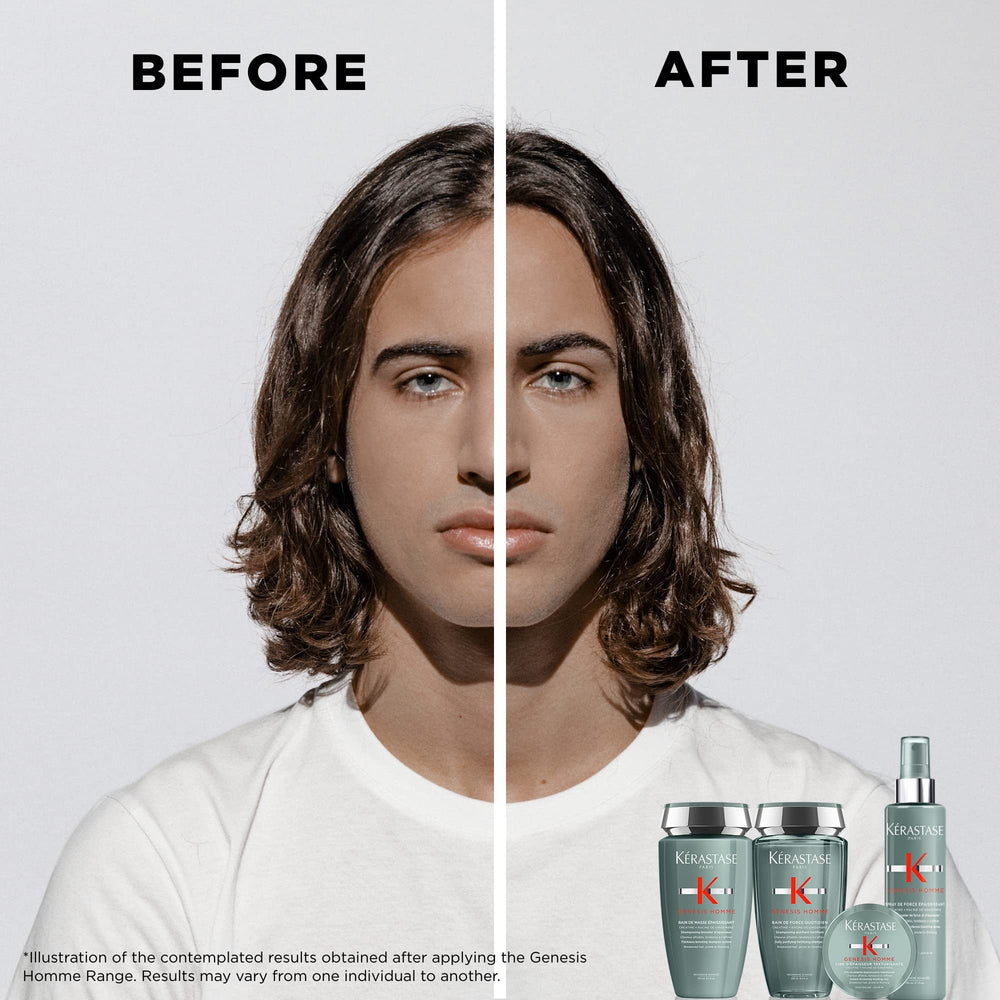 Kérastase Genesis Homme Spray De Force no-rinse formula shown for convenience