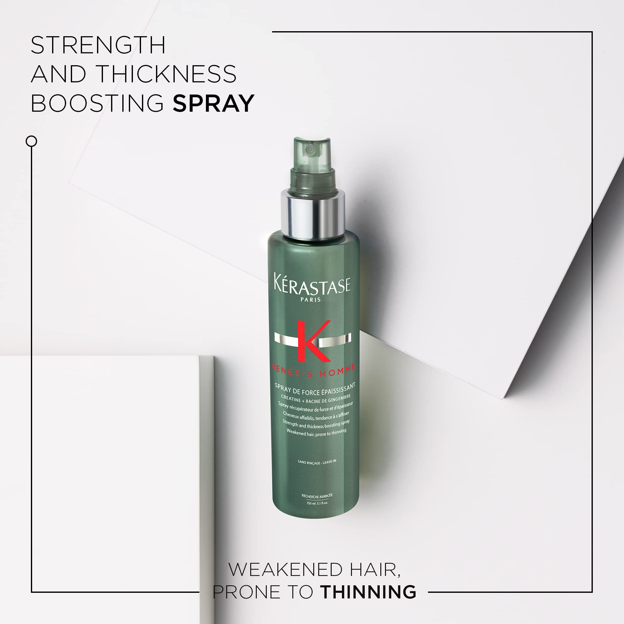 Kérastase Genesis Homme Spray De Force nozzle dispensing spray for instant volume