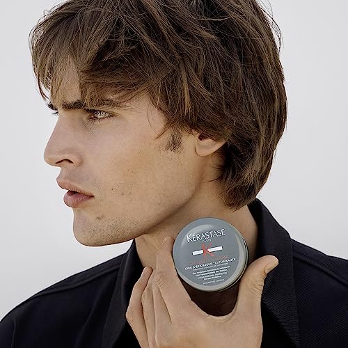 KÉRASTASE Genesis Homme volume close-up reveals thicker-looking hair with sculpted definition