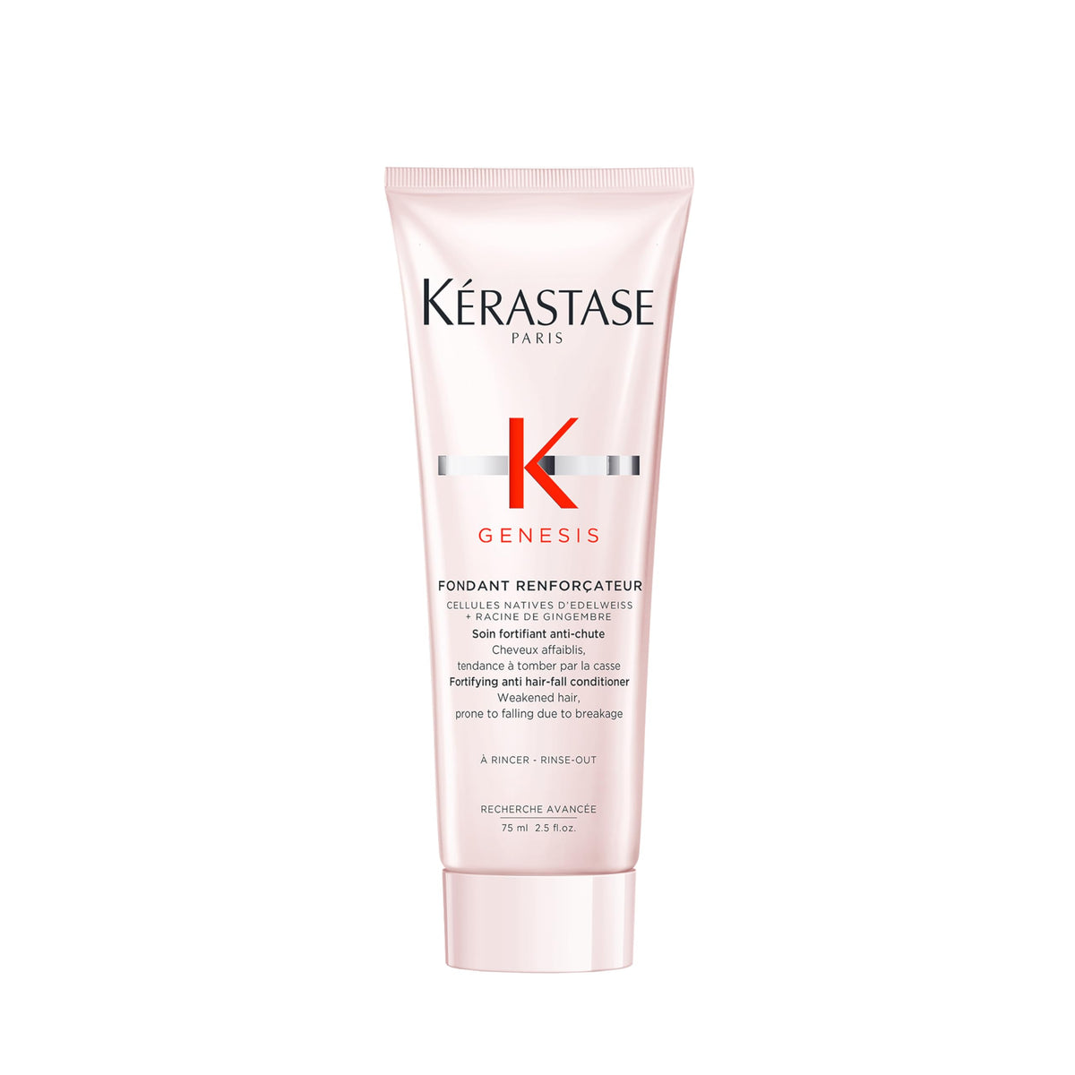 KÉRASTASE Genesis fondant bottle shows detangling lightweight conditioning for fragile hair.