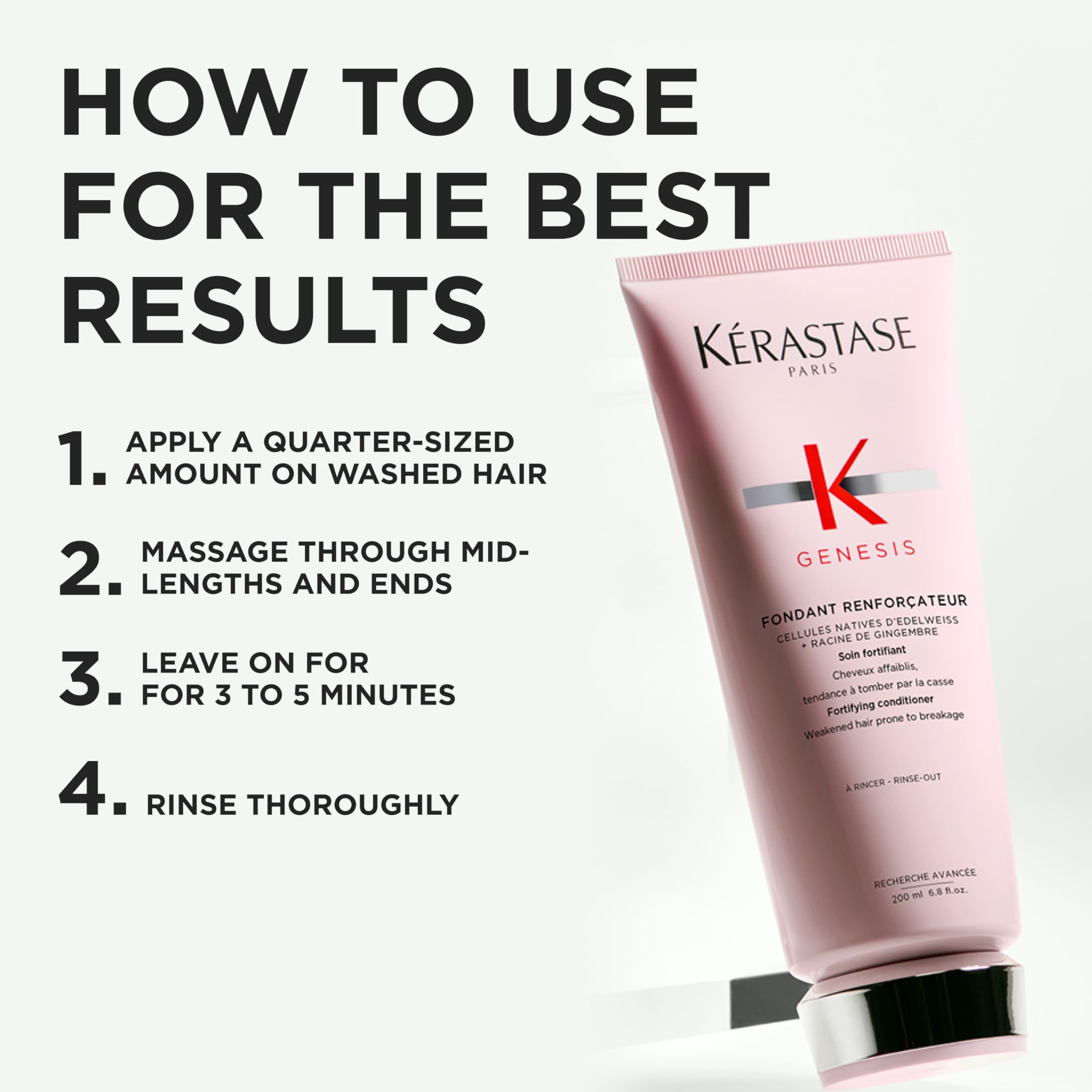 KÉRASTASE Genesis moisture-shine image emphasizes added body without weighing hair