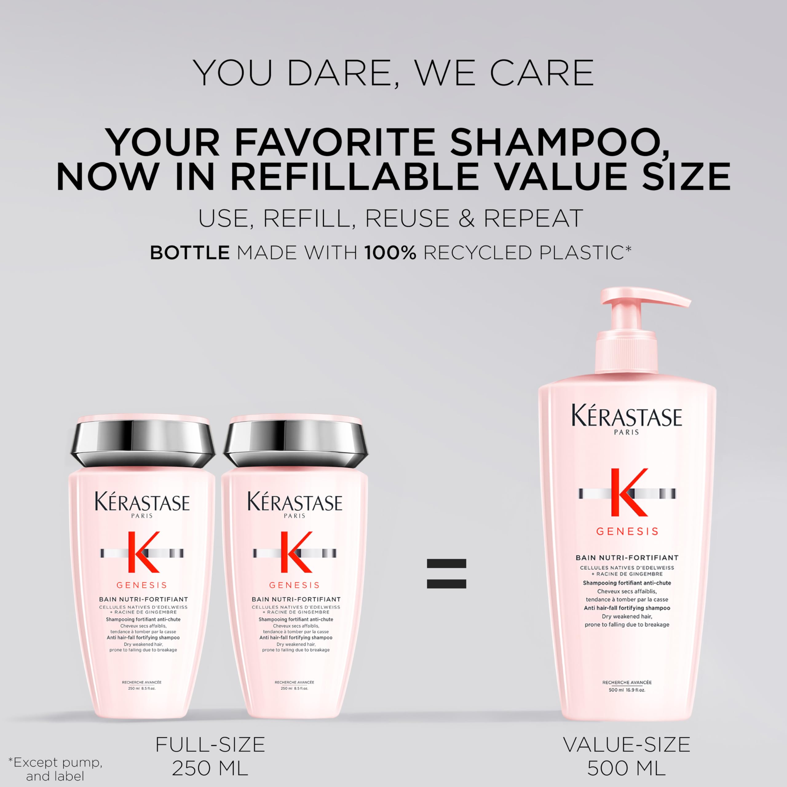 Kérastase Genesis Strengthening Shampoo lather close-up showing gentle cleansing and detangling