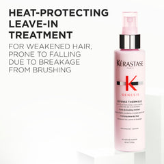 KÉRASTASE Genesis Thermique applying on hair to detangle and guard frizz.