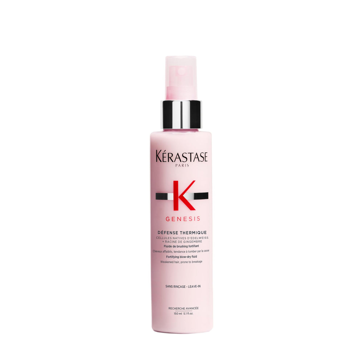 KÉRASTASE Genesis Thermique bottle ready for heat protection before styling.