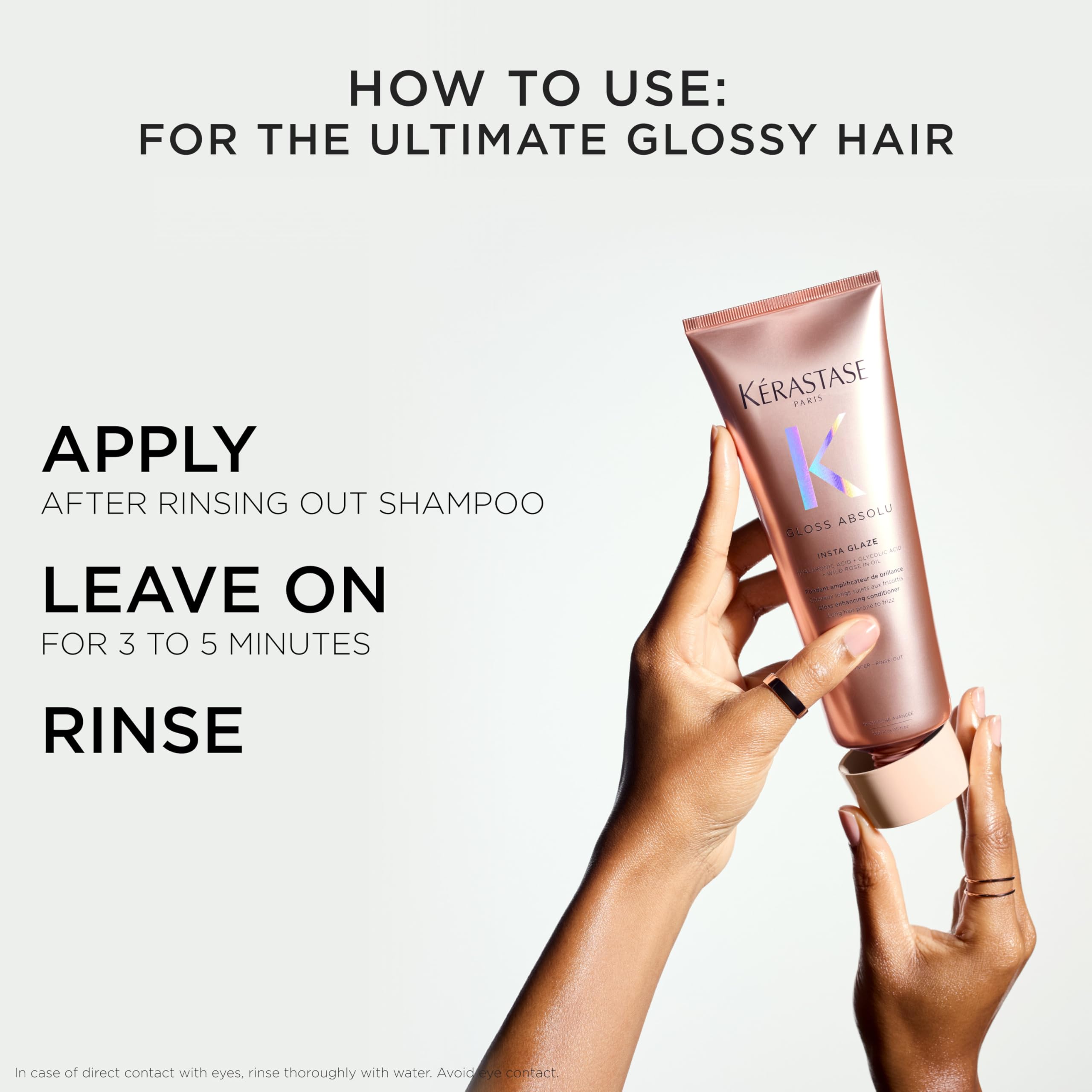 KERASTASE Gloss Absolu hair-shine-closeup reveals instant gloss and frizz-control.