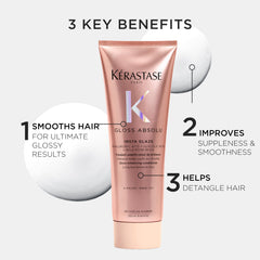 KERASTASE Gloss Absolu ingredients-glycolic-acid highlights smooth surface.
