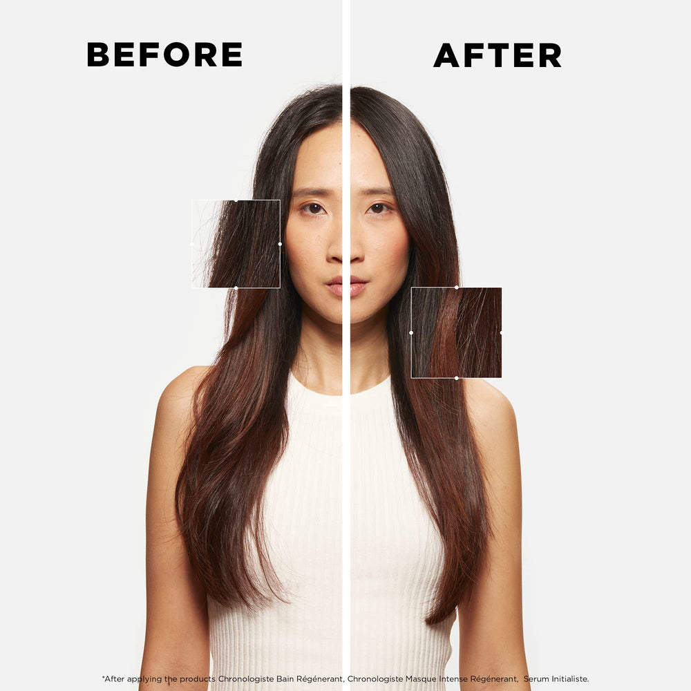 KÉRASTASE Initialiste front-to-back application demonstrates even distribution for best results.