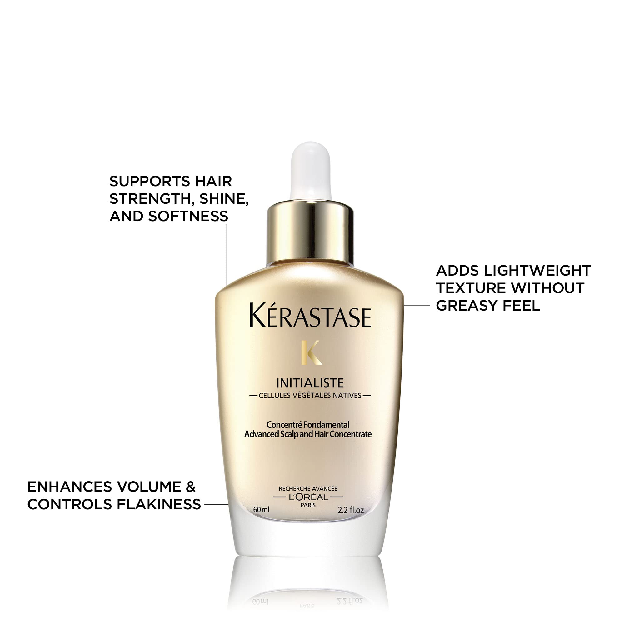 KÉRASTASE Initialiste hair shine image reveals luminous, healthier-looking lengths.