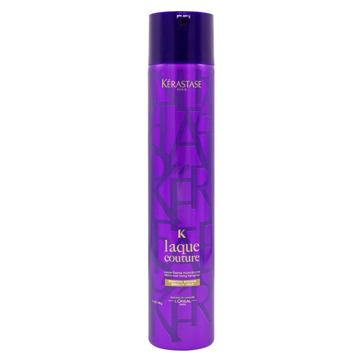 KÉRASTASE Laque Couture hair spray bottle with flexible hold and anti-humidity protection.