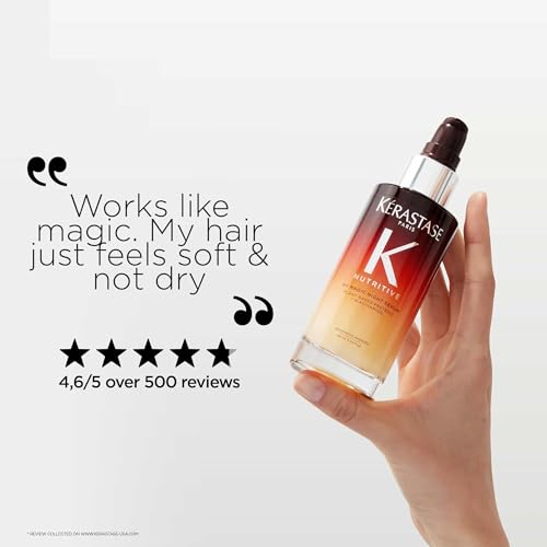 Hair glowing subtly in the light after applying 8H Magic Night Serum.