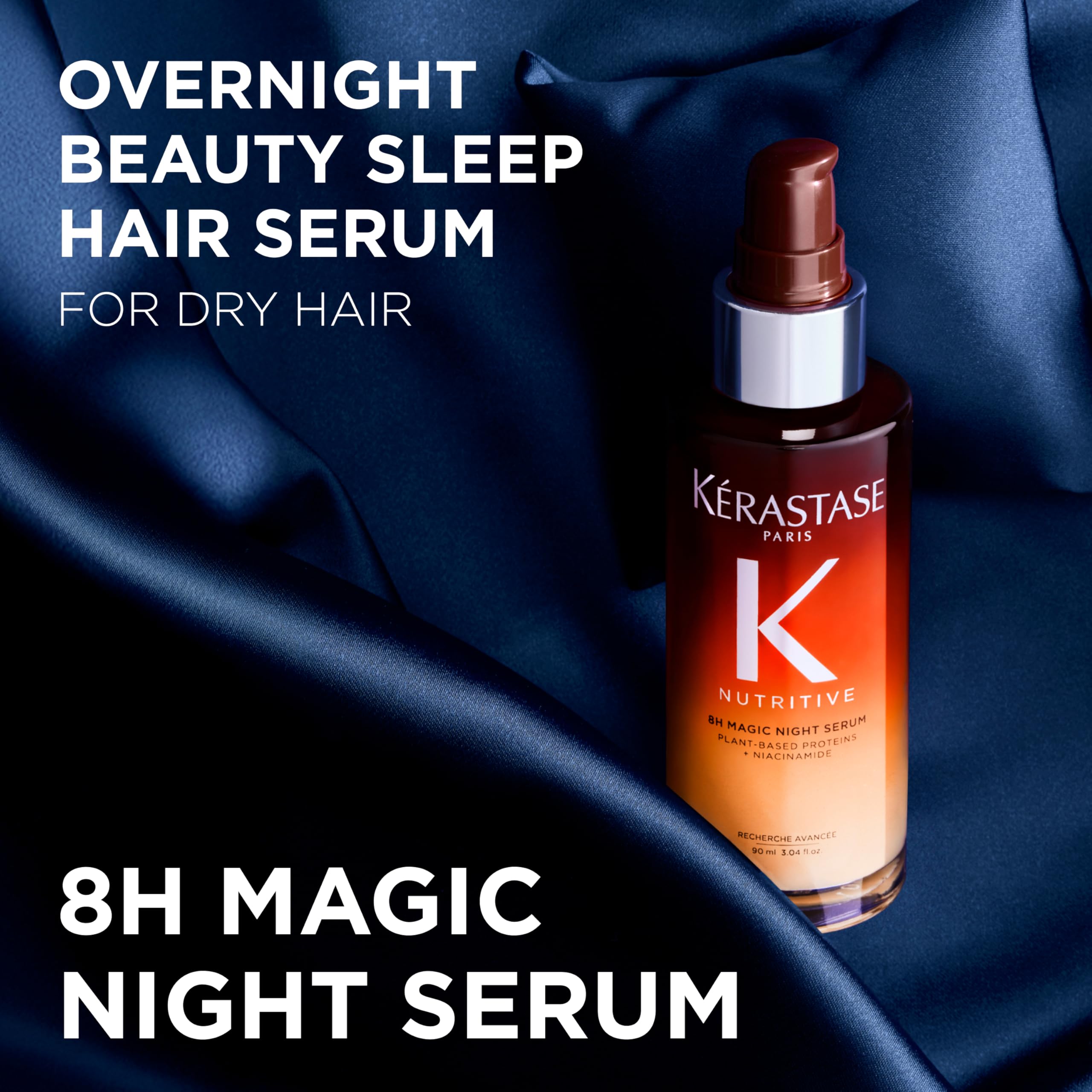 KÉRASTASE Nutritive 8H Magic Night Serum Niacinamide helps lock in hydration for longer softness