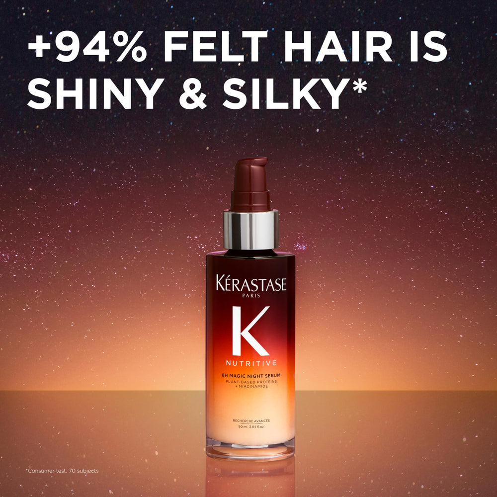 KÉRASTASE Nutritive 8H Magic Night Serum overnight absorption delivers tangible shine by morning
