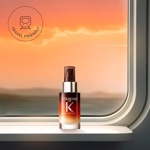 Serum on a pillow illustrating protection from friction for smoother morning hair.