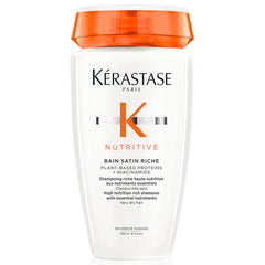 KÉRASTASE Nutritive Bain Satin Riche bottle close-up showing rich hydration
