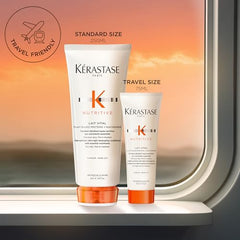KÉRASTASE Nutritive Lait Vital plant-based proteins nourish hair without weighing down.