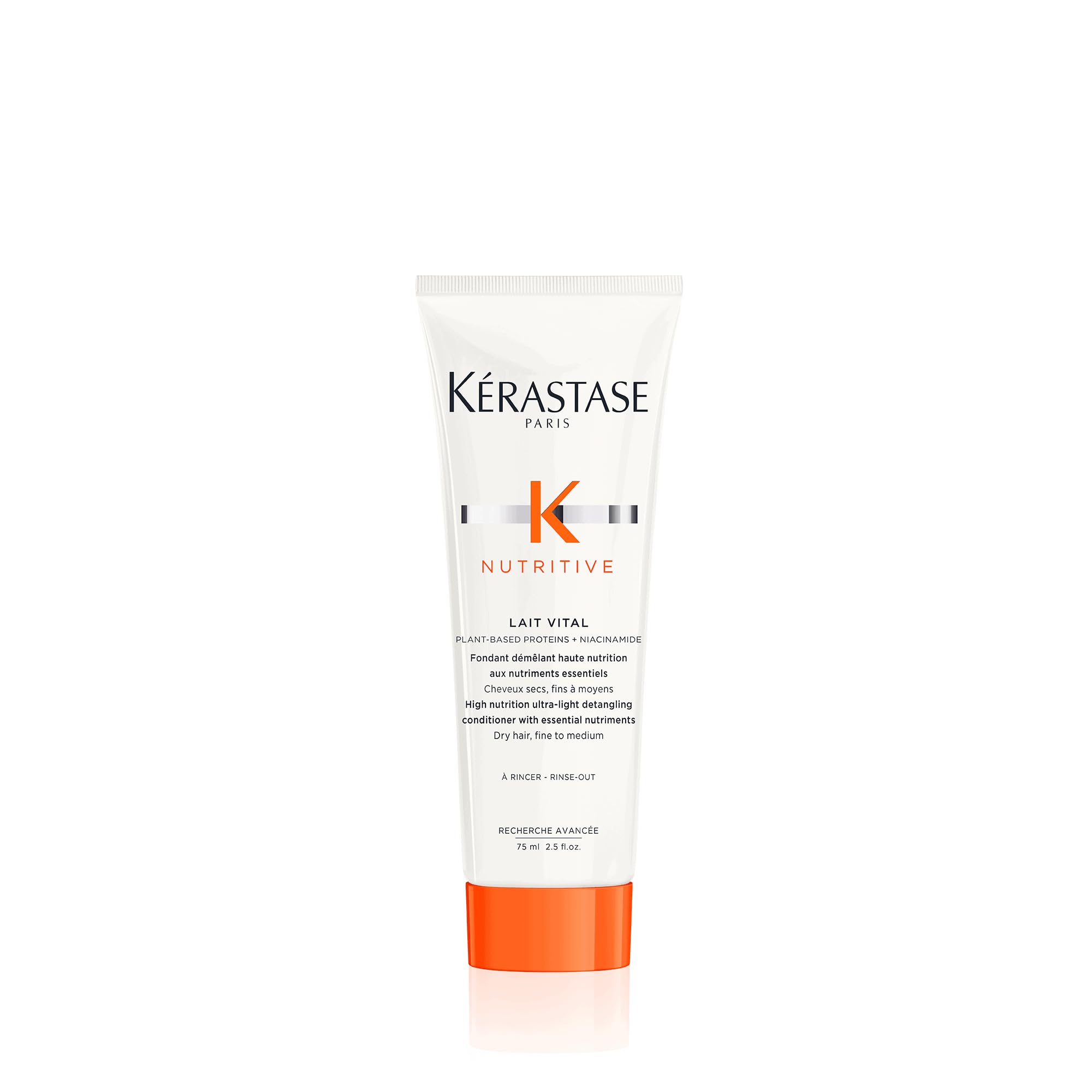 KÉRASTASE Nutritive Lait Vital travel-size bottle hydrates and detangles hair.