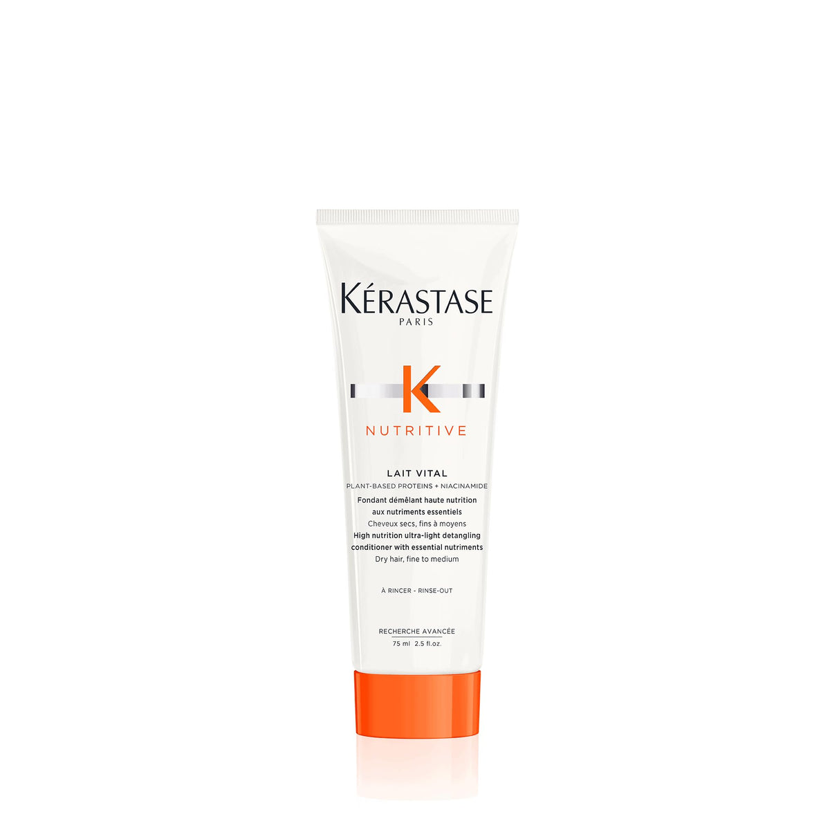 KÉRASTASE Nutritive Lait Vital travel-size bottle hydrates and detangles hair.