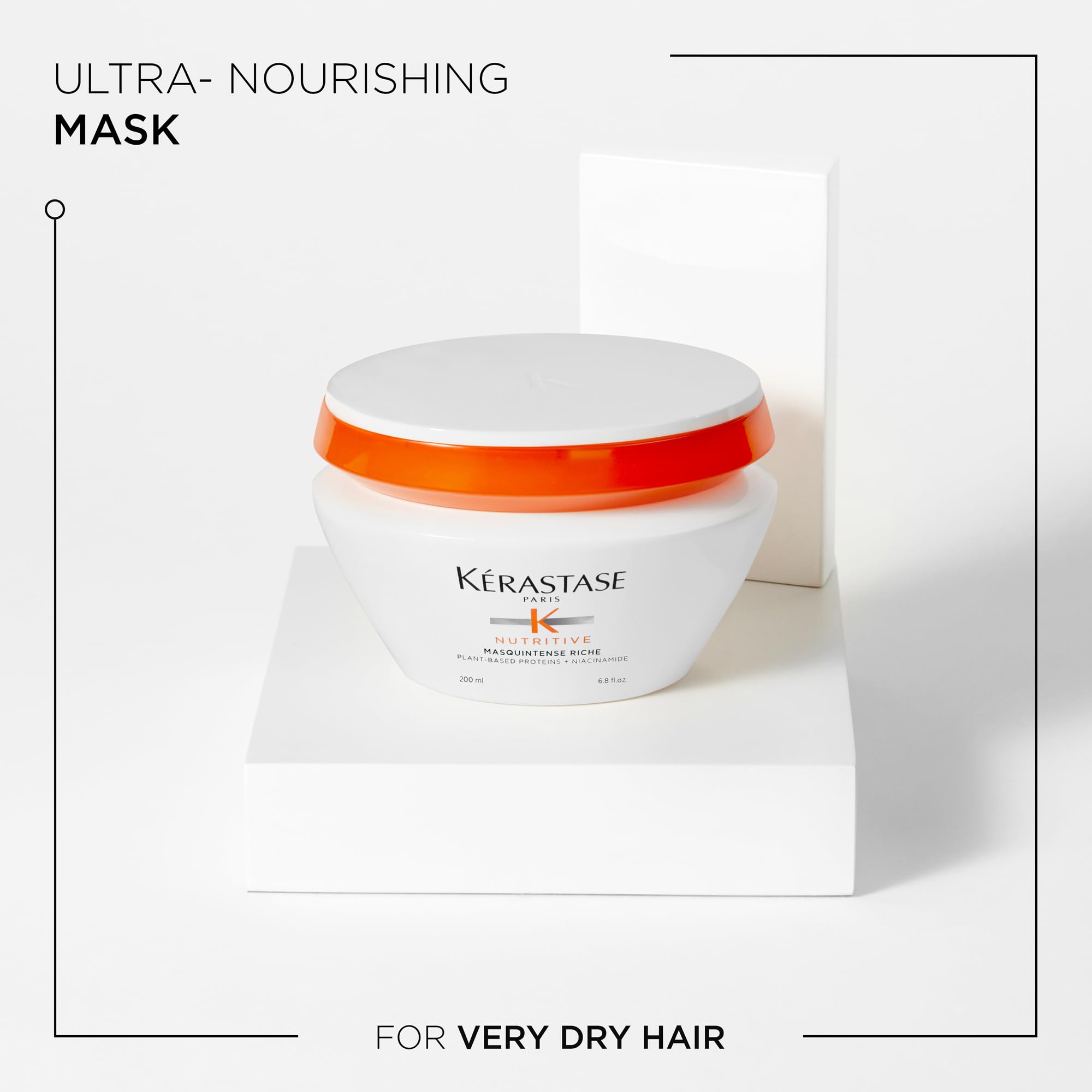 KÉRASTASE Masquintense Riche application shot—weekly treatment for detangling and nourishment.