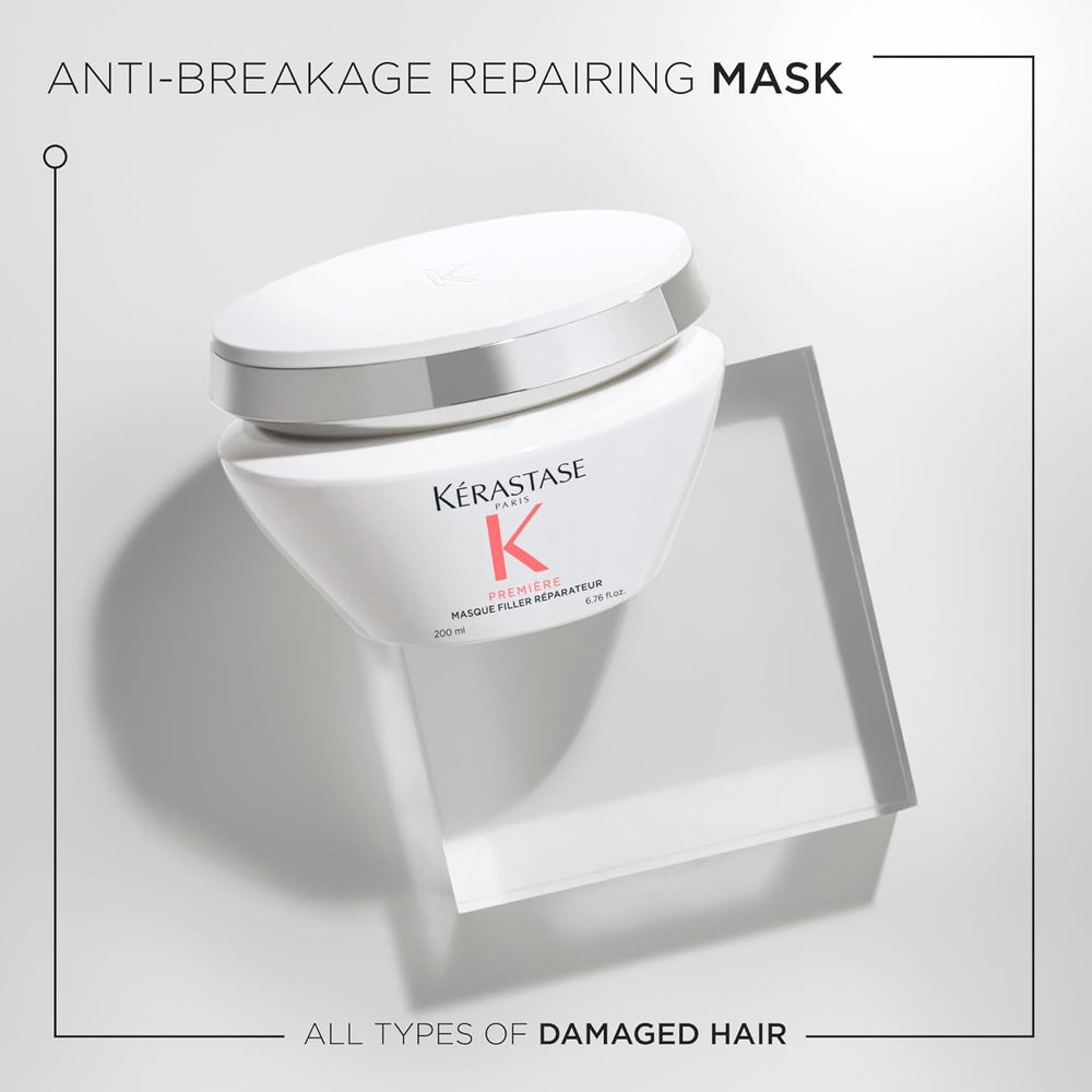 Kérastase Premiere Discovery in hands shows step-by-step application.