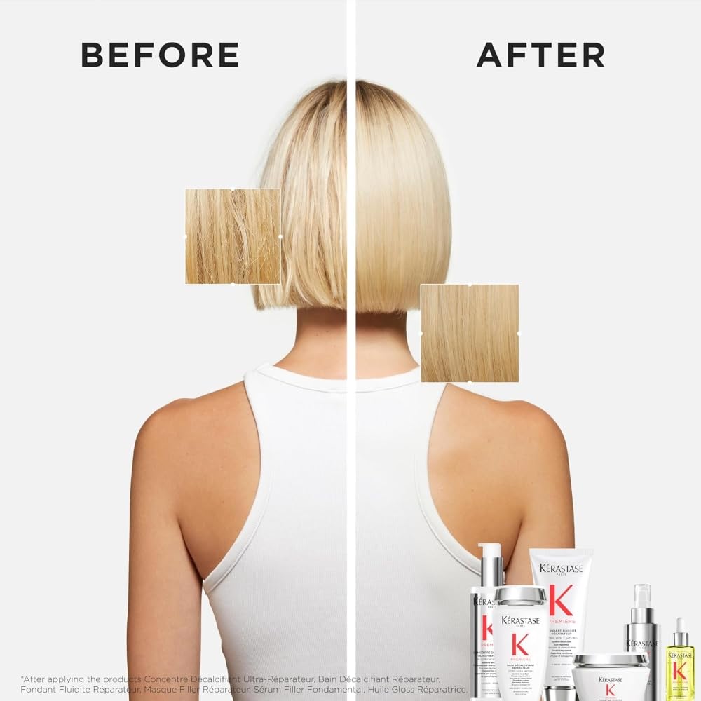 Kerastase Premiere pre-shampoo bottle back label lists recommended use