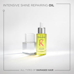 KÉRASTASE Première Repairing Gloss Oil pipette dispensing enables precise application for targeted treatment.
