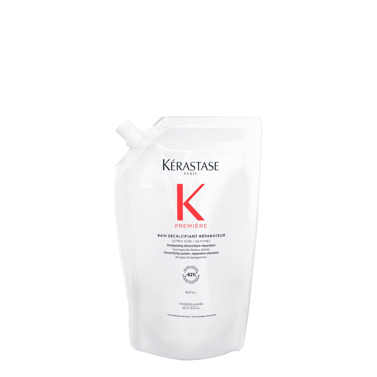 Kerastase Premiere sulfate-free shampoo bottle for gentle cleansing of damaged hair.