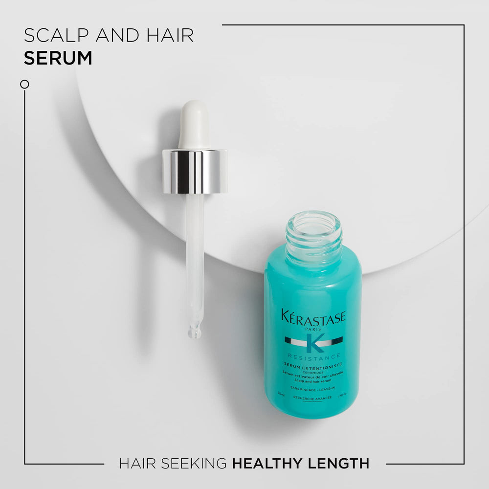 KÉRASTASE Resistance Extentioniste serum pipette dispensing for precise scalp care