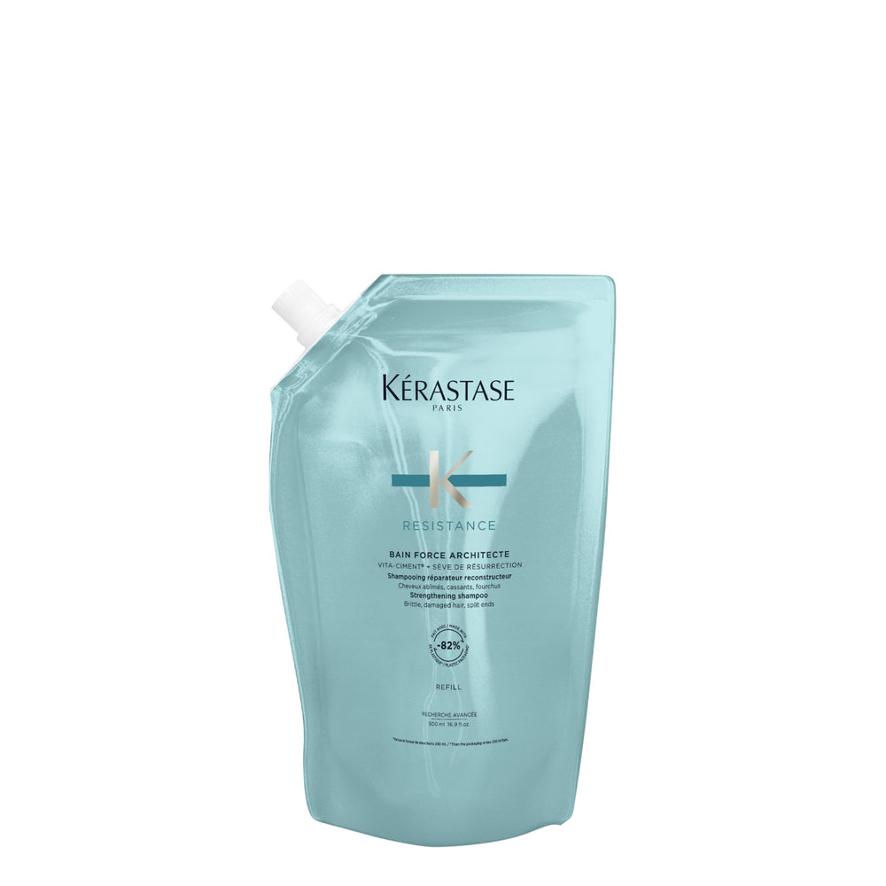 Kérastase Resistance Force Architecte shampoo bottle for daily strengthening.