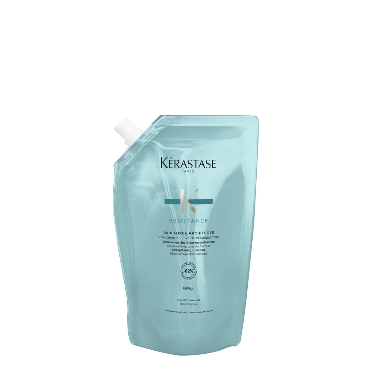 Kérastase Resistance Force Architecte shampoo bottle for daily strengthening.