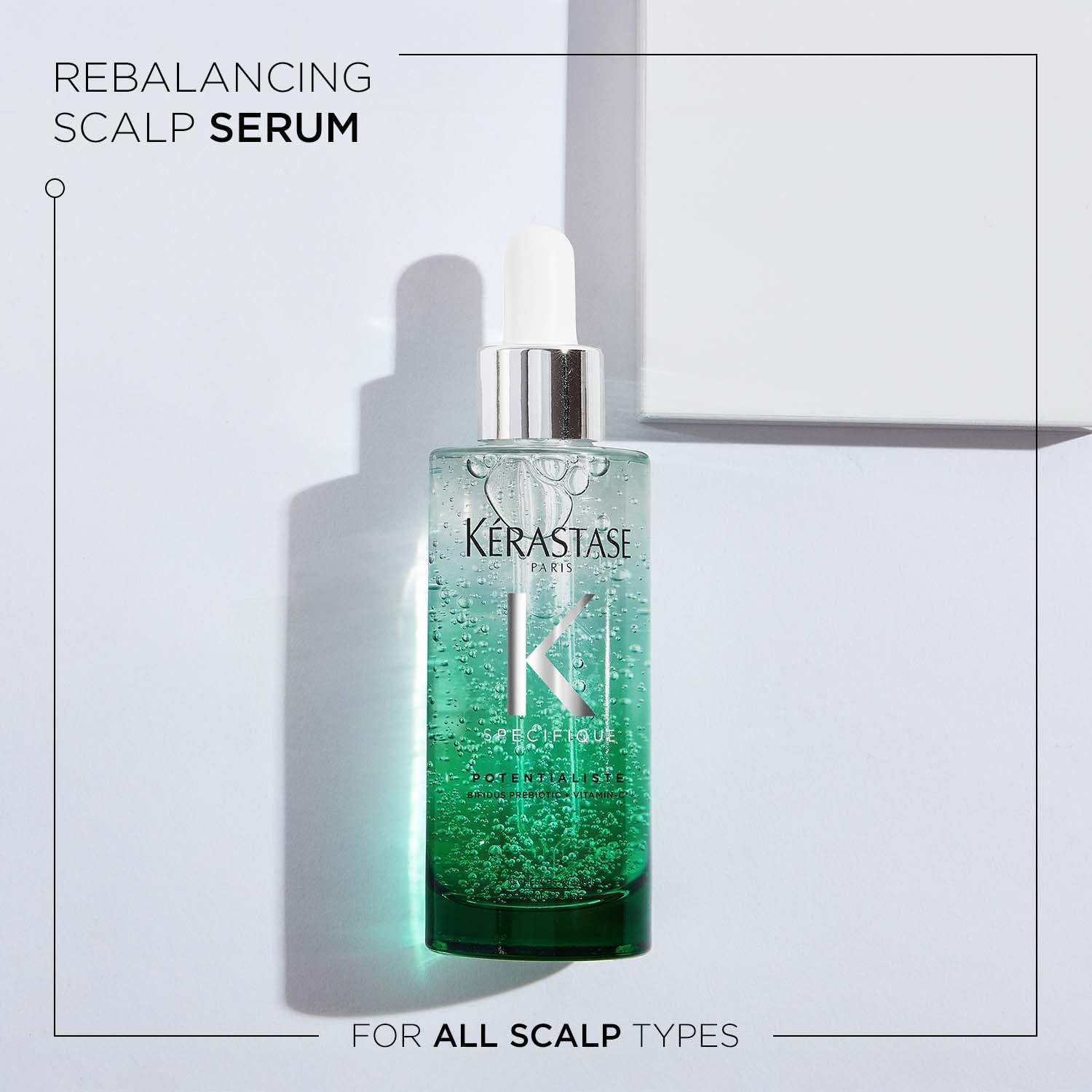 Kerastase Specifique bifidus-prebiotic barrier support for healthier, balanced scalp.