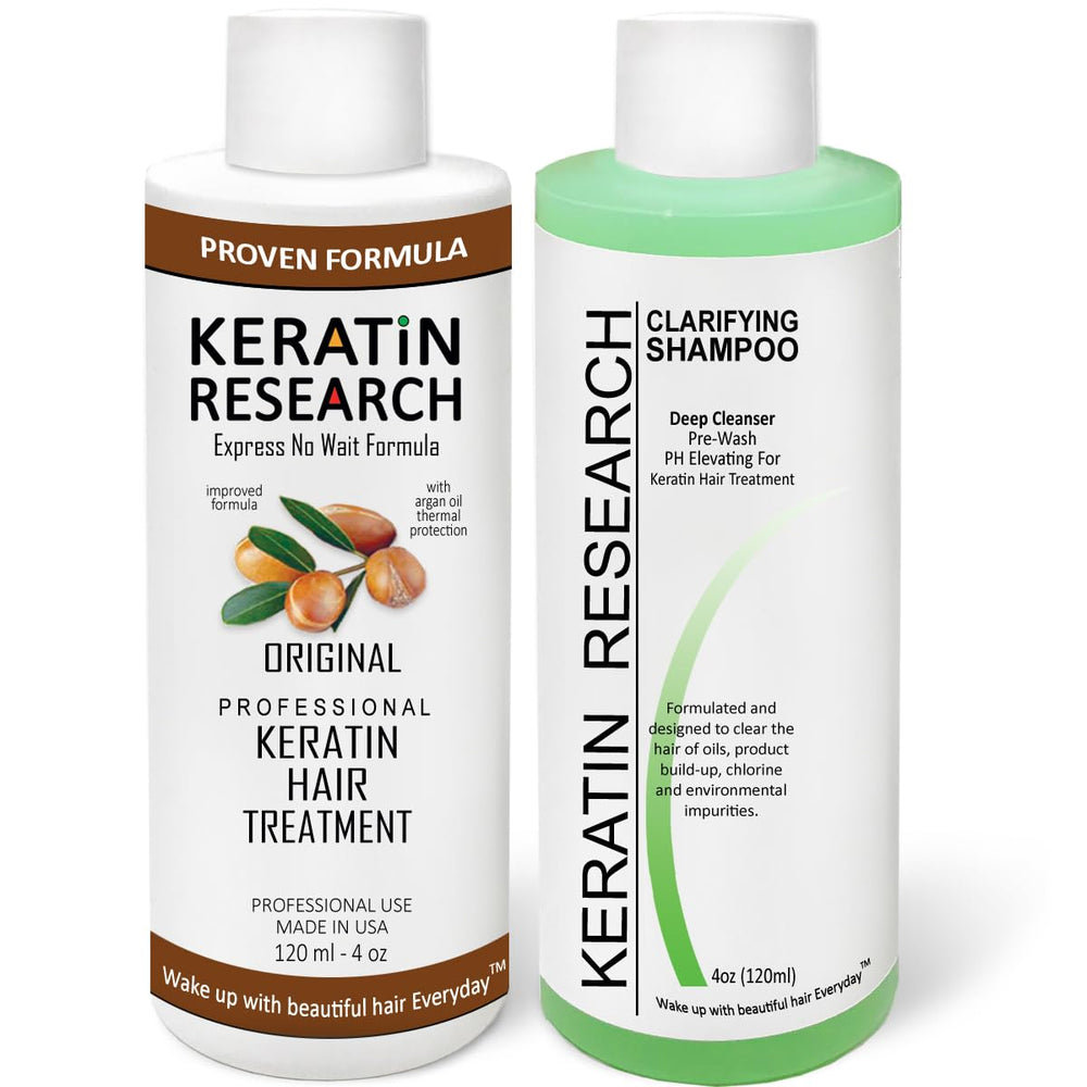 Keratin Research Brazilian keratin bottle 120ml for smooth, long-lasting straightening.