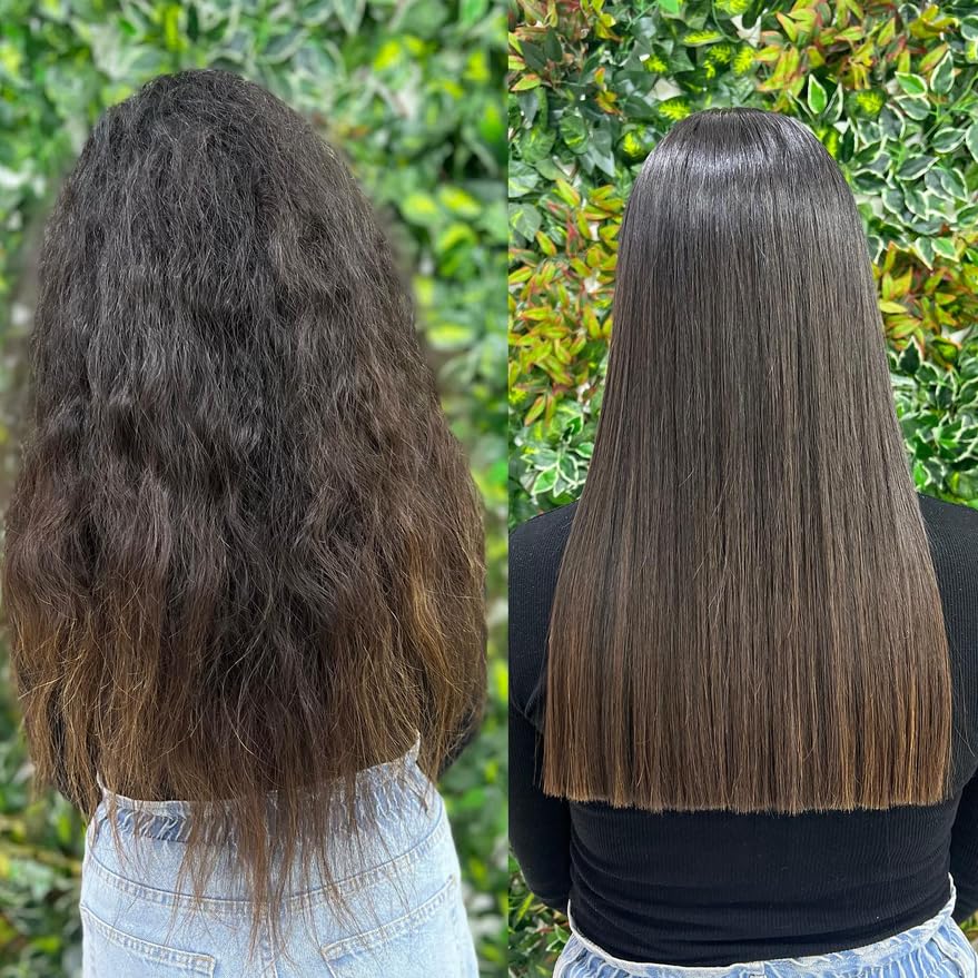 KERATIN RESEARCH KR at-home styling session demonstrates quick morning routine.