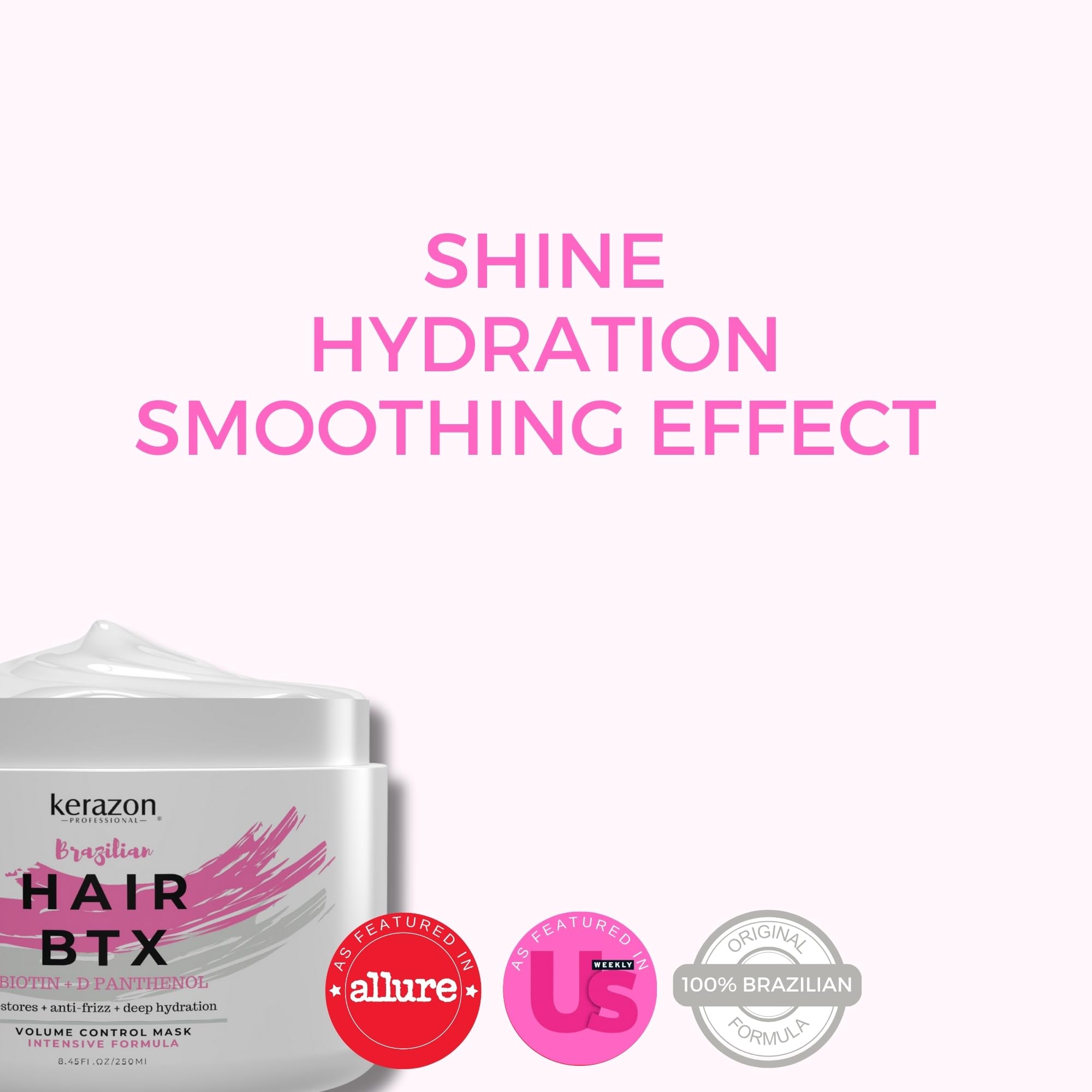 Kerazon BTX smoothing treatment packaging signals professional-grade formula