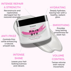 Kerazon BTX smoothing treatment application scene demonstrates easy styling and frizz control