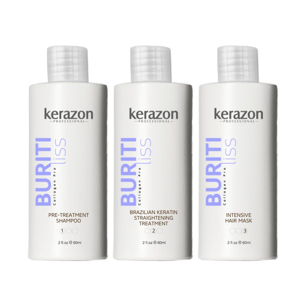Kerazon Professional botella 2oz Buriti Liss para alisado duradero sin formol