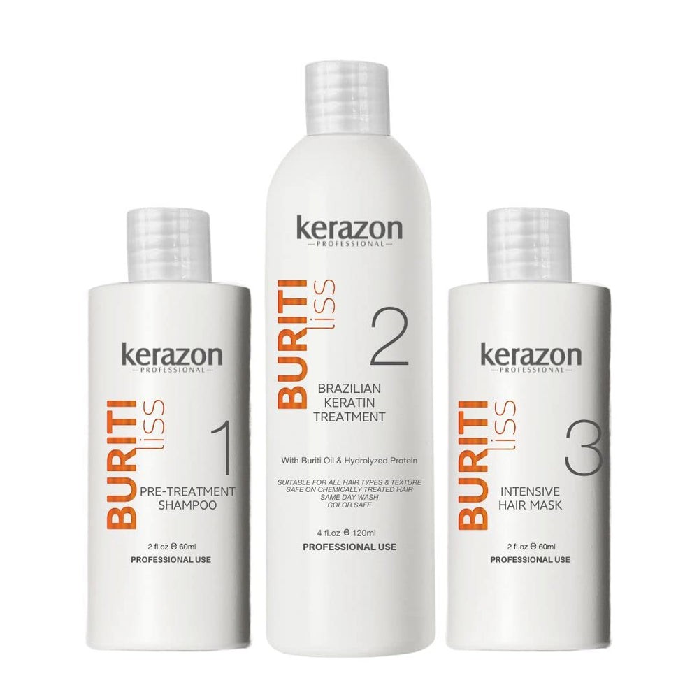 Kerazon Professional Step 1 pre-treatment clarifying shampoo bottle for color-safe cleansing