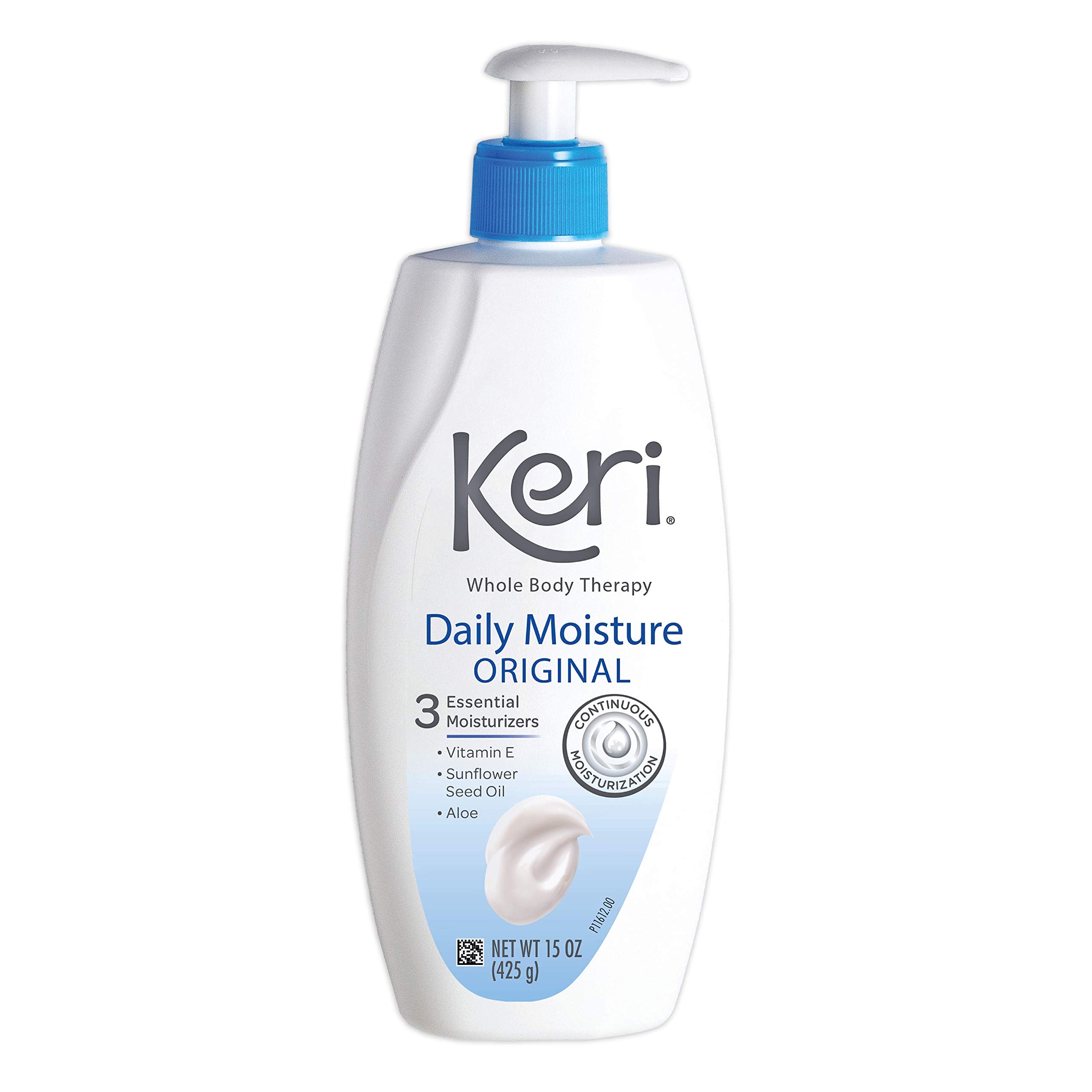 Keri Original Daily Moisture bottle front for day-long hydration and smoother skin.